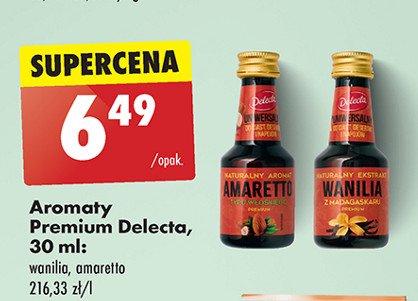 Naturalny aromat amaretto typu włoskiego premium Delecta promocja w Biedronka