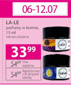 Perfumowany krem cedr-paczula LA-LE promocja