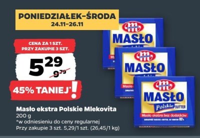 Masło ekstra polskie  promocja w Netto