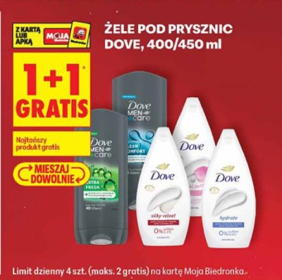 Żel pod prysznic Dove promocja w Biedronka