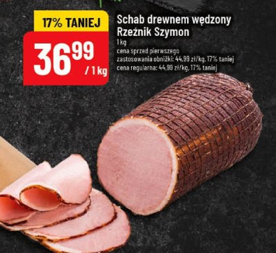 Schab drewnem wędzony Rzeźnik Szymon 1 kg promocja w POLOmarket