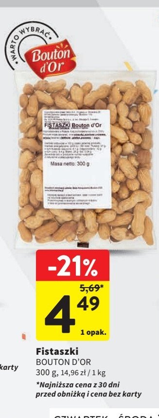 Fistaszki Bouton d'or promocja w Intermarche