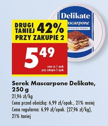 Serek mascarpone Delikate promocja