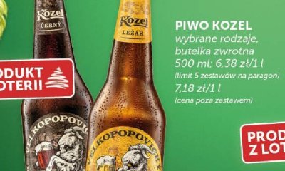 Piwo Kozel wybrane rodzaje promocja w Groszek