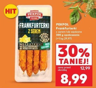 Frankfurterki wędzone Pekpol promocja w Carrefour