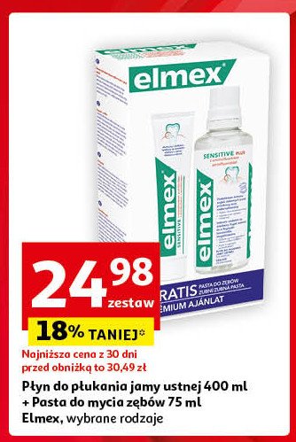 Płyn do płukania jamy ustnej + pasta Elmex sensitive promocja