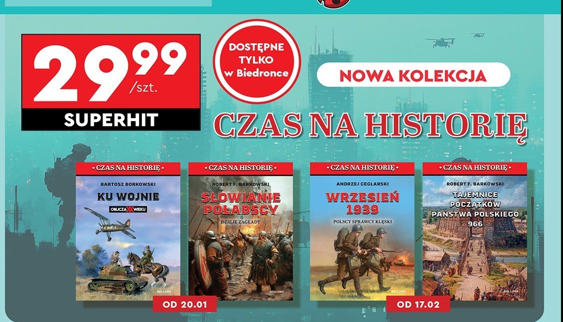 Robert f.barkowski "tajemnice początków państwa polskiego 966" promocja w Biedronka