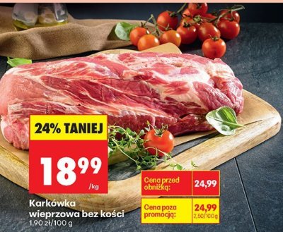 Karkówka wieprzowa bez kości na wagę Biedronka promocja w Biedronka