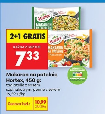 Makaron na patelnię Hortex penne z serem 450g promocja w Biedronka