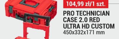 Skrzynka PRO TECHNICIAN CASE 2.0 RED ULTRA HD CUSTOM promocja w Merkury Market