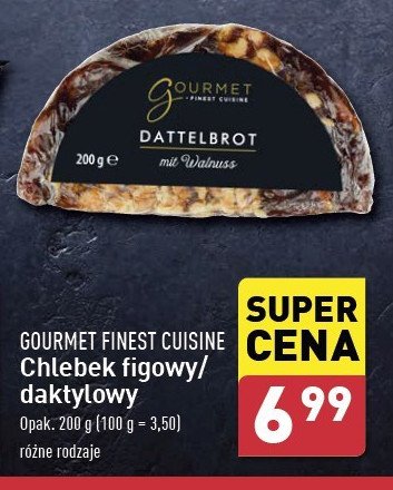 Chlebek daktylowy Gourmet finest cuisine promocja w Aldi