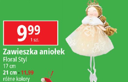 Zawieszka aniołek 21 cm Floral styl promocja w Leclerc