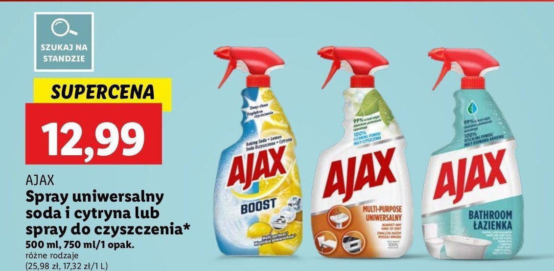 Spray do czyszczenia łazienki Ajax bathroom Ajax . promocja w Lidl