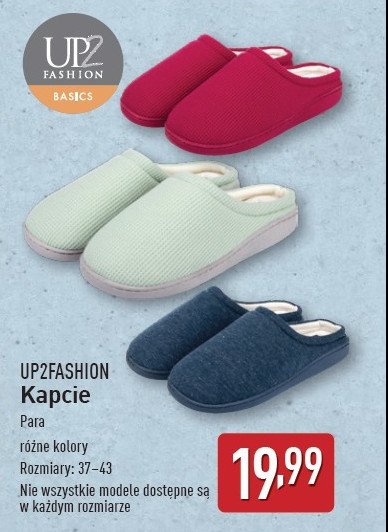 Kapcie wełniane damskie 37-43 Up2fashion promocja w Aldi