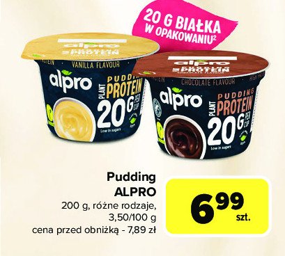 Pudding proteinowy waniliowy Alpro promocja w Carrefour