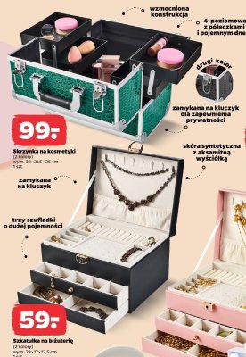 Szkatułka na biżuterię (2 kolory) promocja w Netto