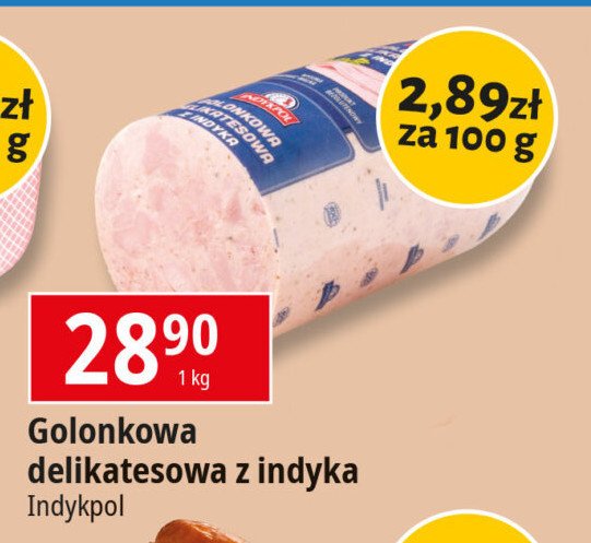 Golonkowa delikatesowa z indyka Indykpol promocja w Leclerc