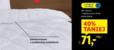 Kołdra dwuwarstwowa całoroczna 160 × 200 cm Livarno Home promocja
