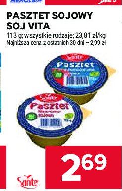 Pasztet sojowy Sante promocja