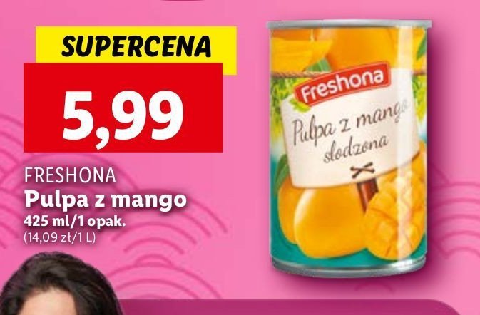 Pulpa z mango słodzona Freshona promocja