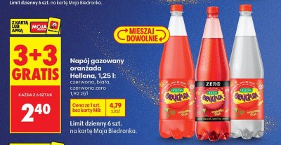 Napój gazowany oranżada czerwona promocja w Biedronka