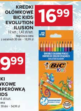 Kredki ołówkowe evolution illusion Bic kids promocja w Stokrotka