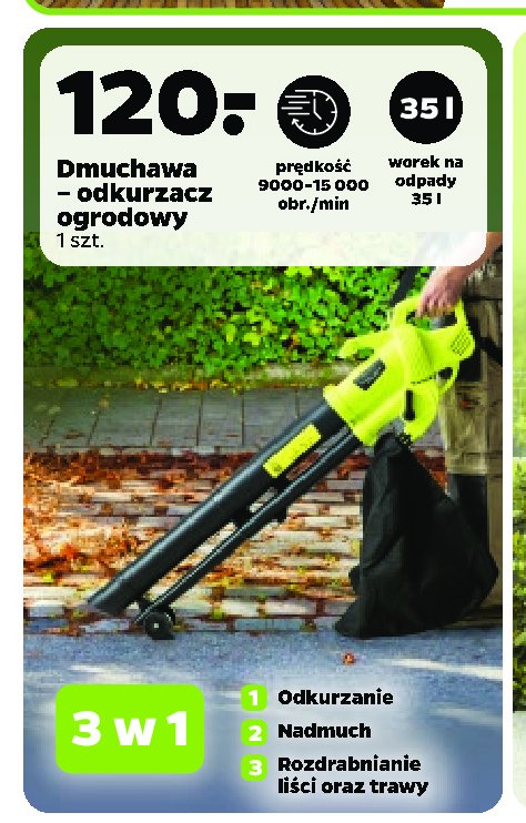 Odkurzacz ogrodowy promocja w Aldi