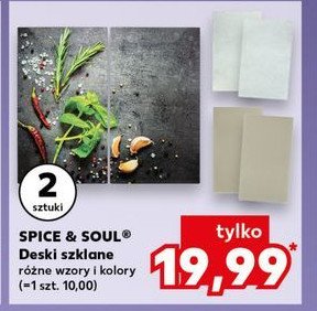 Deska do krojenia szklana 50 x 30 cm Spice&soul promocja w Kaufland