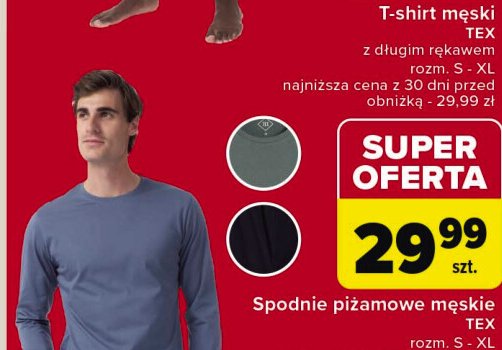 T-shirt męski długi rękaw s-xxl Tex promocja