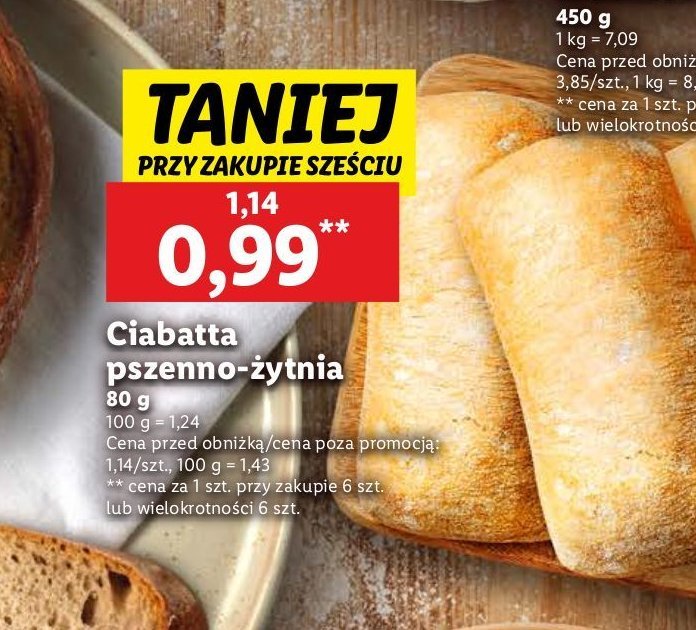 Ciabatta pszenno-żytnia promocja