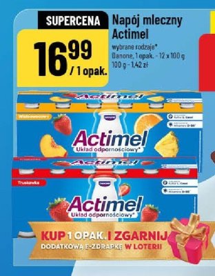 Napój mleczny Actimel wybrane rodzaje promocja w POLOmarket
