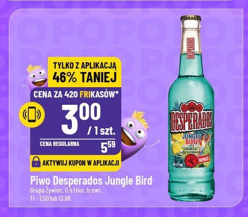 Piwo Desperados jungle bird promocja