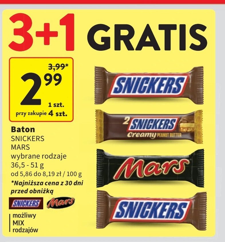 Baton Snickers creamy peanut butter promocja