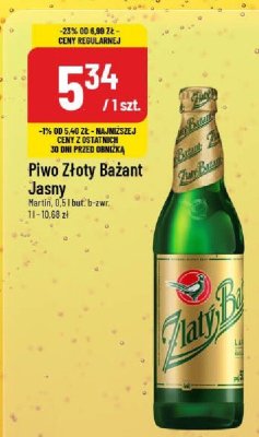 Piwo Złoty Bażant Jasny promocja w POLOmarket