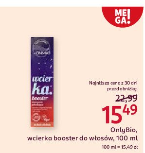 Wcierka booster do włosów Only bio hair balance Onlybio promocja w Rossmann