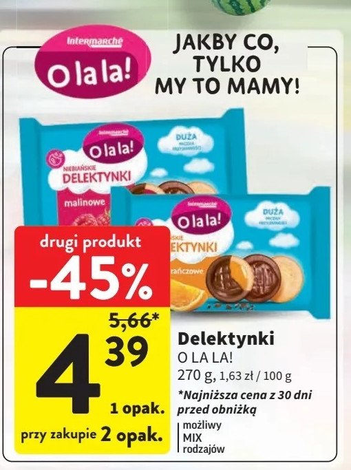 Delektynki pomarańczowe O la la! promocja