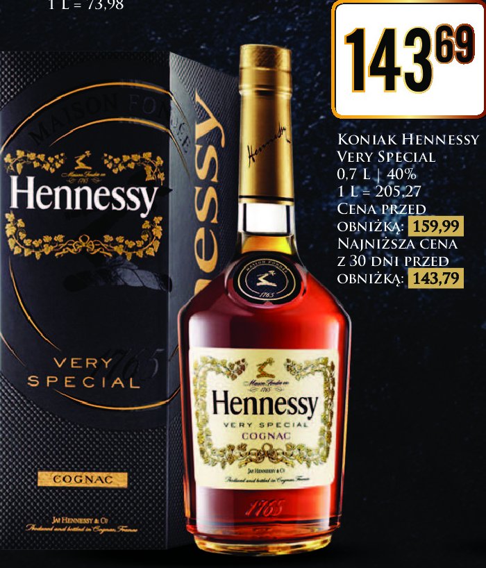 Cognac karton Hennessy very special promocja