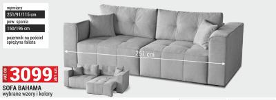 Sofa BAHAMA wybrane wzory i kolory promocja w Merkury Market