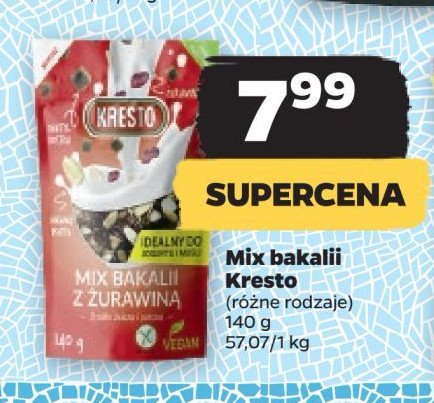 Mix bakalii z żurawiną Kresto promocja