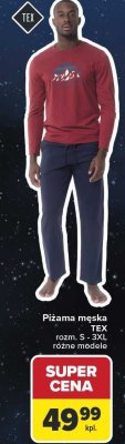 Piżama męska, różne modele promocja w Carrefour