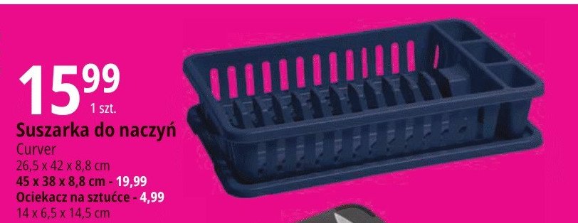 Suszarka do naczy艅 26.5 x 42 x 8.8 cm Curver promocja