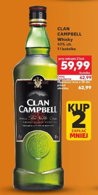 Whisky CLAN CAMPBELL 40% alk. 0,7 l butelka promocja w Kaufland