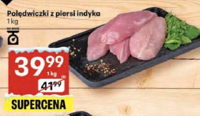 Polędwiczki z piersi indyka 1kg promocja w Delikatesy Centrum