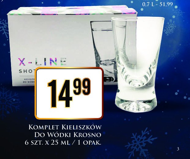 Kieliszek do wódki 25 ml Krosno s.a. promocja w Dino