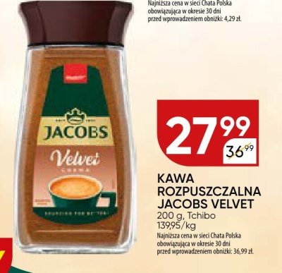 Kawa rozpuszczalna Jacobs Velvet promocja w Chata Polska