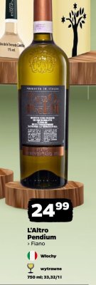 Wino białe L'Altro Pendium Fiano promocja w Netto