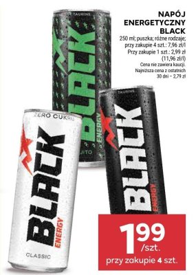 Napój energetyczny Black promocja w Stokrotka