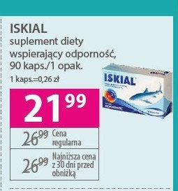 Kapsułki z olejem z wątroby rekina wzmacniające i podnoszące odporność organizmu Iskial promocja