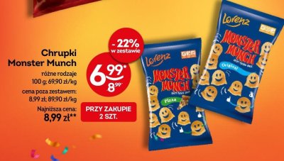 Chrupki Monster Munch różne rodzaje promocja w Żabka