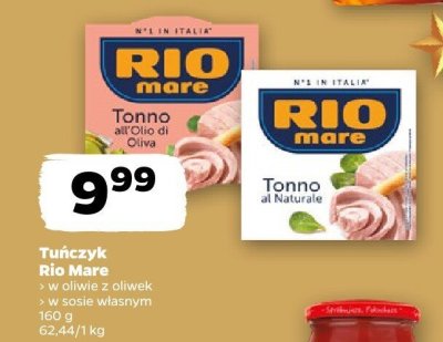 Tuńczyk Rio Mare w oliwie z oliwek promocja w Netto